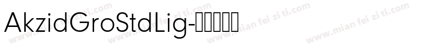AkzidGroStdLig字体转换