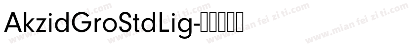 AkzidGroStdLig字体转换