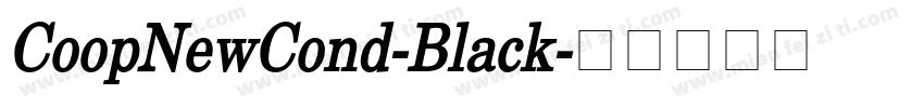 CoopNewCond-Black字体转换