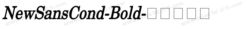 NewSansCond-Bold字体转换