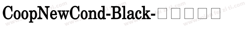 CoopNewCond-Black字体转换
