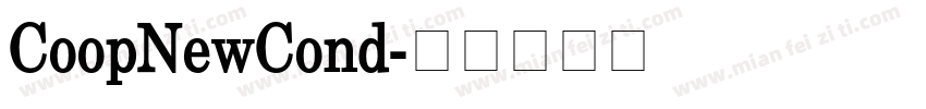 CoopNewCond字体转换