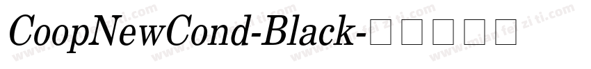CoopNewCond-Black字体转换