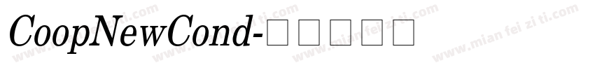 CoopNewCond字体转换