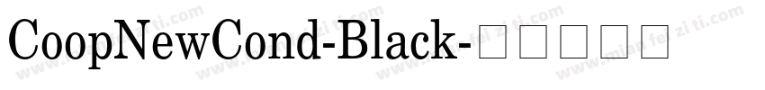 CoopNewCond-Black字体转换