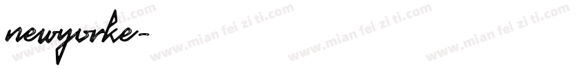 newyorke字体转换