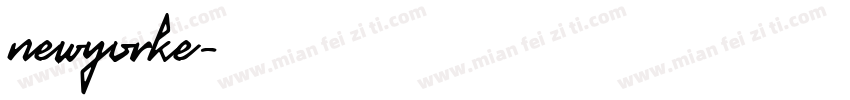 newyorke字体转换