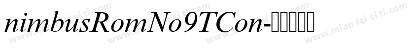 nimbusRomNo9TCon字体转换