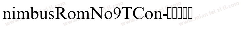 nimbusRomNo9TCon字体转换