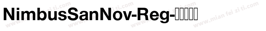 NimbusSanNov-Reg字体转换