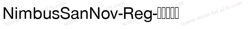 NimbusSanNov-Reg字体转换