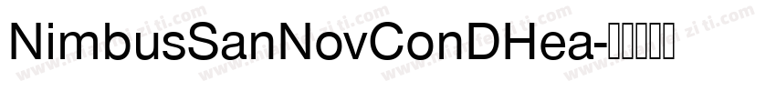 NimbusSanNovConDHea字体转换