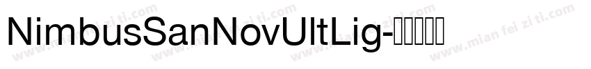 NimbusSanNovUltLig字体转换