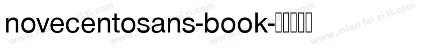 novecentosans-book字体转换