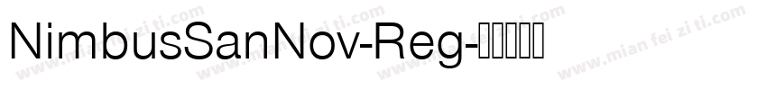 NimbusSanNov-Reg字体转换
