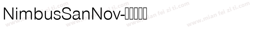 NimbusSanNov字体转换