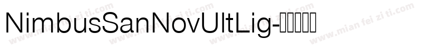 NimbusSanNovUltLig字体转换
