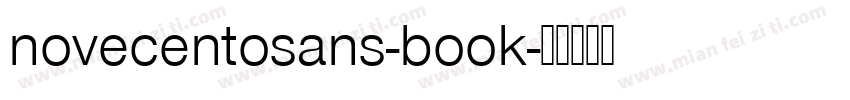novecentosans-book字体转换