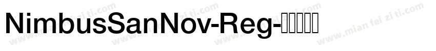 NimbusSanNov-Reg字体转换