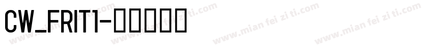 CW_FRIT1字体转换