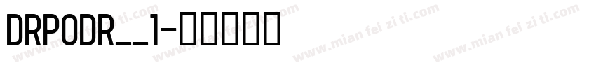 DRPODR__1字体转换
