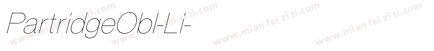 PartridgeObl-Li字体转换
