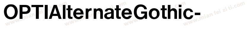 OPTIAlternateGothic字体转换