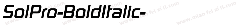 SolPro-BoldItalic字体转换