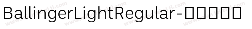 BallingerLightRegular字体转换