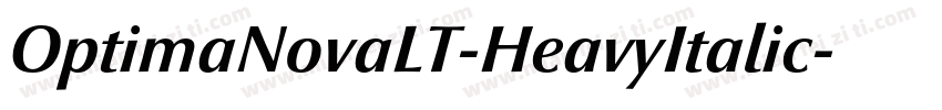 OptimaNovaLT-HeavyItalic字体转换