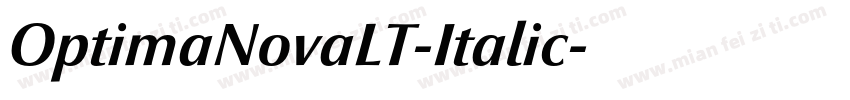 OptimaNovaLT-Italic字体转换