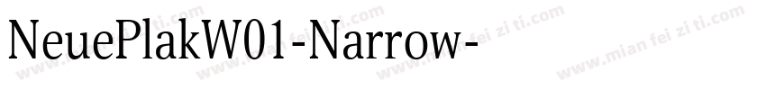 NeuePlakW01-Narrow字体转换
