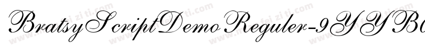 BratsyScriptDemoReguler-9YYB0字体转换