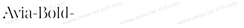 Avia-Bold字体转换