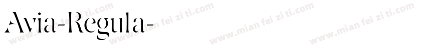 Avia-Regula字体转换