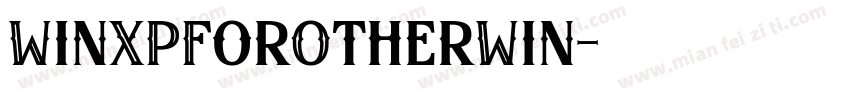 WinXPForOtherWin字体转换