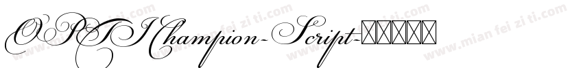 OPTIChampion-Script字体转换