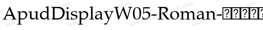 ApudDisplayW05-Roman字体转换