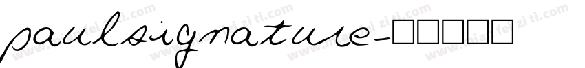 paulsignature字体转换