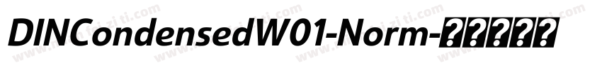 DINCondensedW01-Norm字体转换
