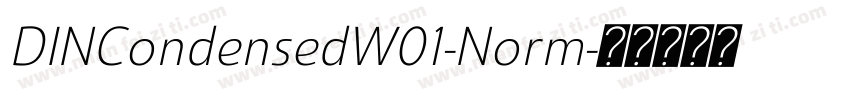DINCondensedW01-Norm字体转换