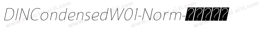 DINCondensedW01-Norm字体转换