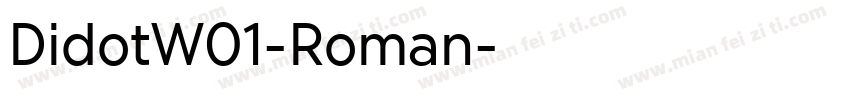 DidotW01-Roman字体转换