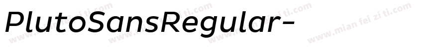 PlutoSansRegular字体转换