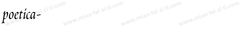 poetica字体转换