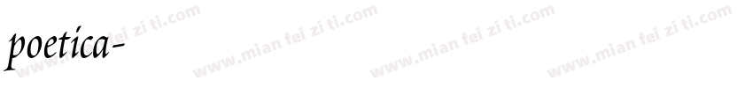 poetica字体转换
