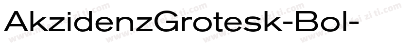 AkzidenzGrotesk-Bol字体转换