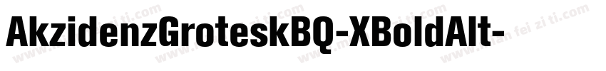 AkzidenzGroteskBQ-XBoldAlt字体转换