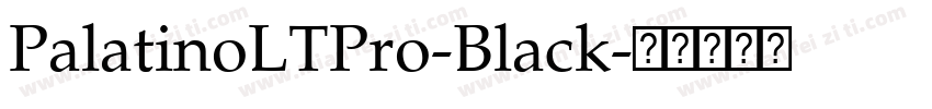 PalatinoLTPro-Black字体转换