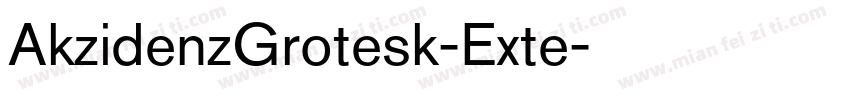 AkzidenzGrotesk-Exte字体转换